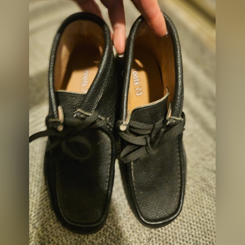 Roots Mens Black Leather Windsor Chukka Moccasin Boots. 9 - Picture 8 of 8